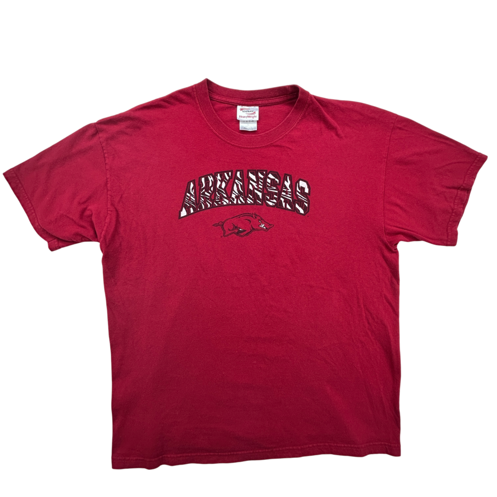 Arkansas Razorbacks Shirt Mens XL Viatran Heavyweight Red Graphic Logo NCAA